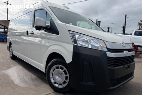 White 2024 Toyota HiAce Van Slwb Barn Door