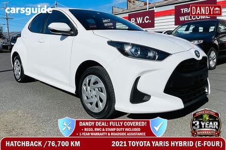 White 2021 Toyota Yaris Hatch SX HYBRID