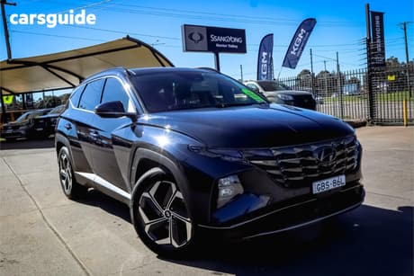 Blue 2021 Hyundai Tucson Wagon Highlander (Fwd)