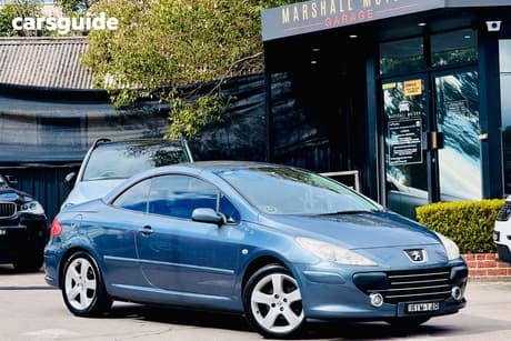 Blue 2008 Peugeot 307 Cabriolet Cc Dynamic