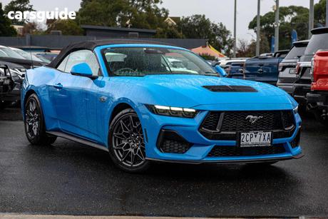 Blue 2025 Ford Mustang Convertible Gt 5.0 V8