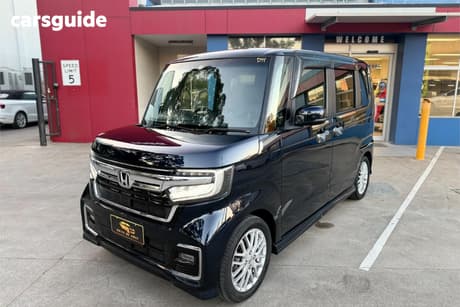 Blue 2021 Honda N-Box SUV CUSTOM L TURBO