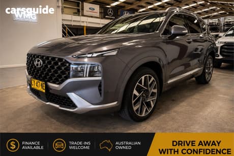Grey 2020 Hyundai Santa FE Wagon Highlander Crdi (Awd)