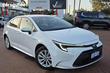 White 2025 Toyota Corolla Sedan Ascent Sport Hev + Conv Pk