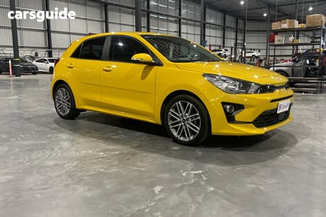 Yellow 2022 Kia RIO Hatchback Sport