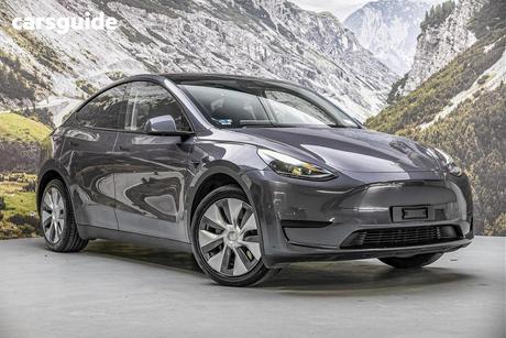 Grey 2022 Tesla Model Y Wagon Rear-Wheel Drive