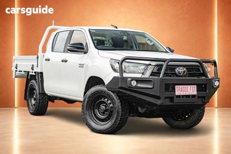 White 2021 Toyota Hilux Double Cab Chassis Sr (4X4)