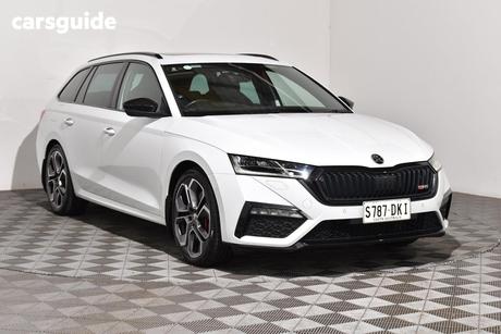 White 2021 Skoda Octavia Wagon Rs