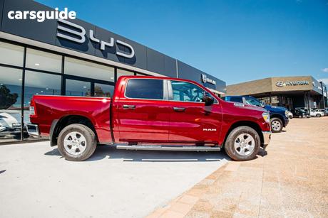 Red 2023 RAM 1500 Crew Cab Utility Big Horn (5-7 Tub) Mhev (4X4)
