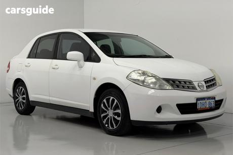 White 2010 Nissan Tiida Sedan St