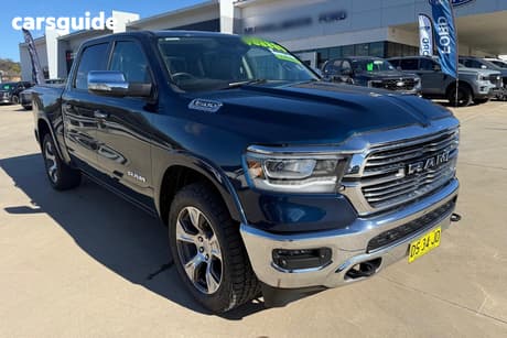 Blue 2021 RAM 1500 Crew Cab Utility Laramie (Hybrid)