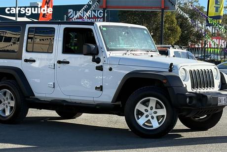 White 2015 Jeep Wrangler Unlimited Softtop Sport (4X4)