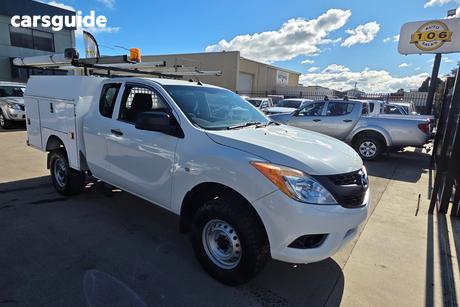 White 2013 Mazda BT-50 Dual Cab Chassis Xt (4X2)