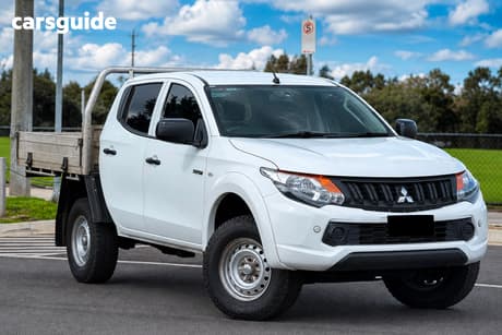 White 2018 Mitsubishi Triton Dual Cab Chassis Glx (4X4)