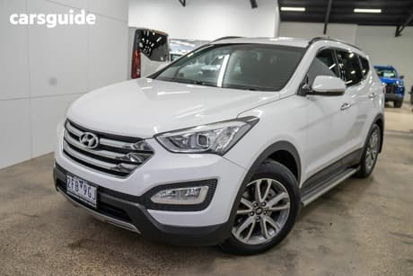 White 2014 Hyundai Santa FE Wagon Elite Crdi (4X4)
