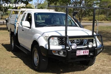 White 2012 Nissan Navara Dual Cab Chassis Rx (4X4)
