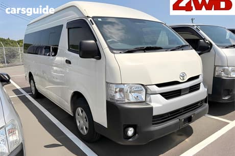 White 2021 Toyota HiAce Commercial JUMBO 4WD SLWB DX, 2.8L TURBO DIESEL