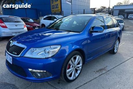 Blue 2009 Skoda Octavia Wagon Rs 2.0 Tdi