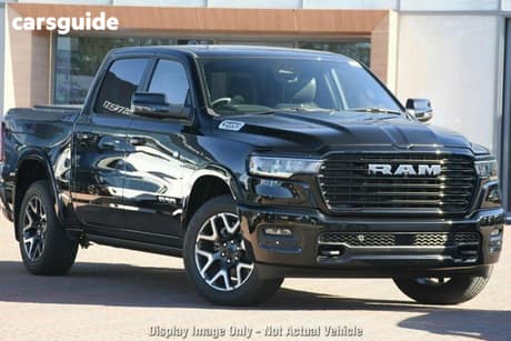 Black 2024 RAM 1500 Crew Cab Utility Laramie Sport Rambox So H/Cane