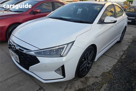 White 2019 Hyundai Elantra Sedan Sport Premium