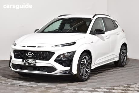 White 2022 Hyundai Kona Wagon N Line (Awd)
