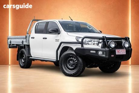 White 2019 Toyota Hilux Double Cab Chassis Sr (4X4)