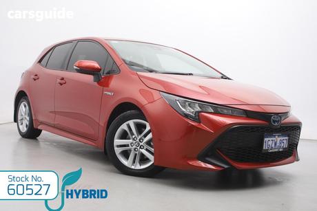 Orange 2019 Toyota Corolla Hatchback Ascent Sport (Hybrid)