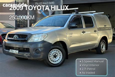 Silver 2009 Toyota Hilux Dual Cab Pick-up Workmate