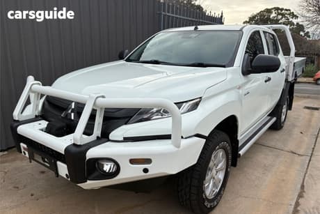 White 2019 Mitsubishi Triton Double Cab Chassis Glx Adas (4X4)