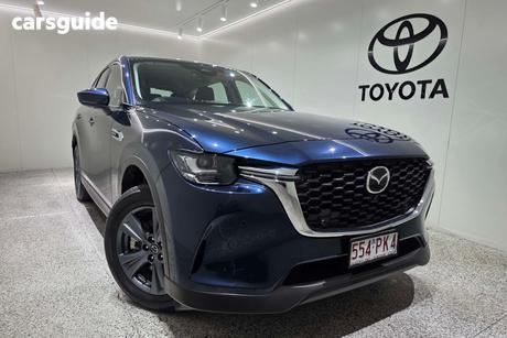 Blue 2025 Mazda CX-60 Wagon G40E Evolve Hybrid