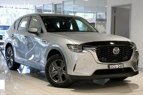 Silver 2025 Mazda CX-60 Wagon G40E Pure Hybrid