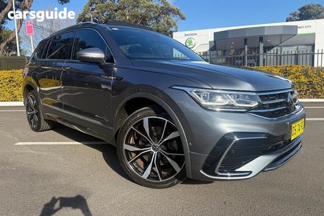 Silver 2022 Volkswagen Tiguan Wagon Allspace 162Tsi R-Line
