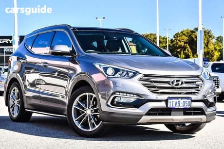 Grey 2016 Hyundai Santa FE Wagon Highlander Crdi (4X4)