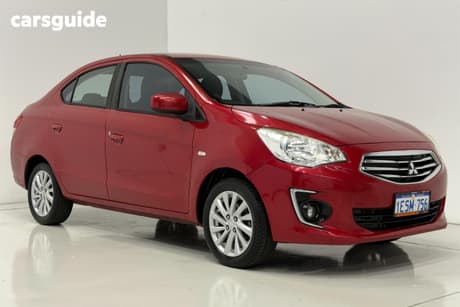 Red 2014 Mitsubishi Mirage Sedan Es