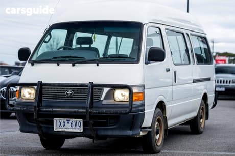 White 1998 Toyota HiAce Bus Commuter