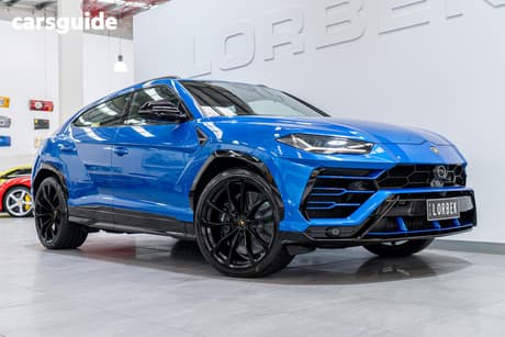 Blue 2019 Lamborghini Urus SUV MY2020