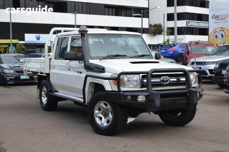 White 2014 Toyota Landcruiser Double Cab Chassis Gxl (4X4)