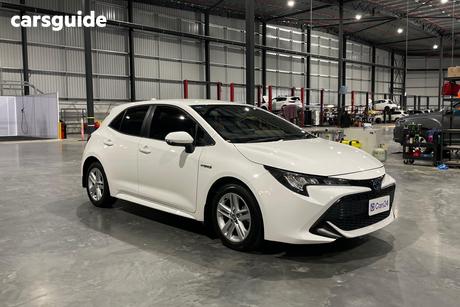 White 2021 Toyota Corolla Hatchback Ascent Sport Hybrid