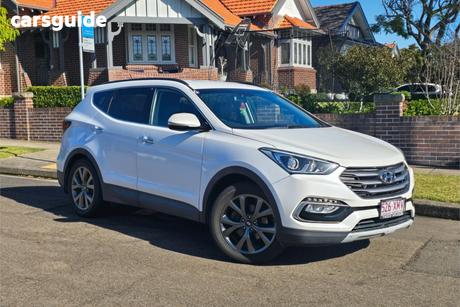 White 2017 Hyundai Santa FE Wagon Active X
