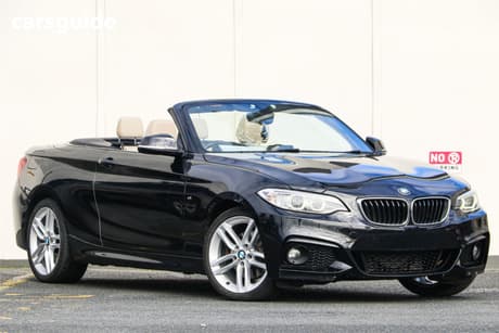 Black 2015 BMW 220I Convertible M Sport