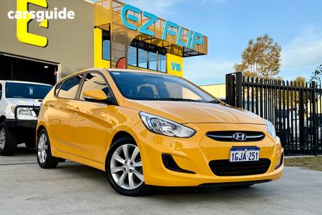 Yellow 2017 Hyundai Accent Hatchback Sport