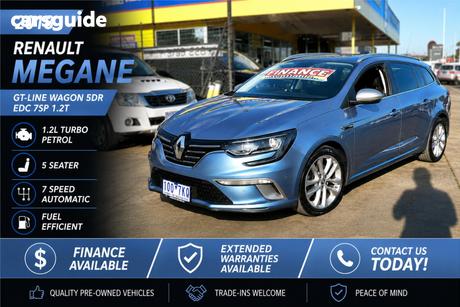 Blue 2018 Renault Megane Wagon Gt-Line