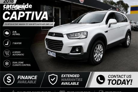 White 2018 Holden Captiva Wagon Active 7 Seater