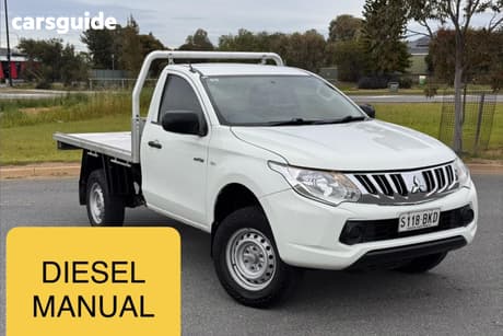 White 2015 Mitsubishi Triton Cab Chassis Glx