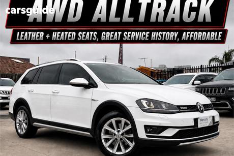 White 2015 Volkswagen Golf Wagon Alltrack 132 Tsi