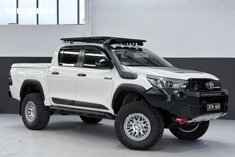 White 2018 Toyota Hilux Dual Cab Utility Rugged X (4X4)