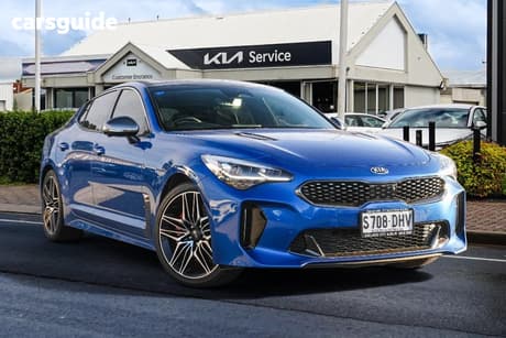 Blue 2020 Kia Stinger Sedan Gt (Red Leather)