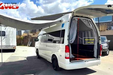 White 2021 Toyota HiAce Commercial 4WD FITTED CAMPER GL, EXTENDED ROOF W/ AWNING TENT,