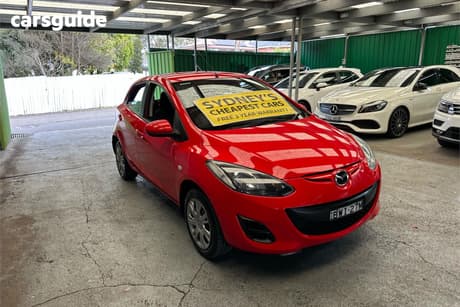 Red 2011 Mazda 2 Hatchback Neo