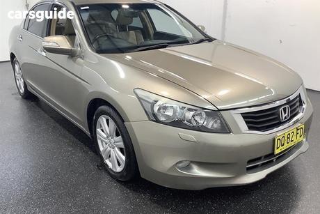 Gold 2008 Honda Accord Sedan V6 Luxury